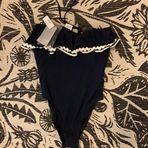 NWT J Crew Dark Navy one piece swimsuit - Picture 6 of 8